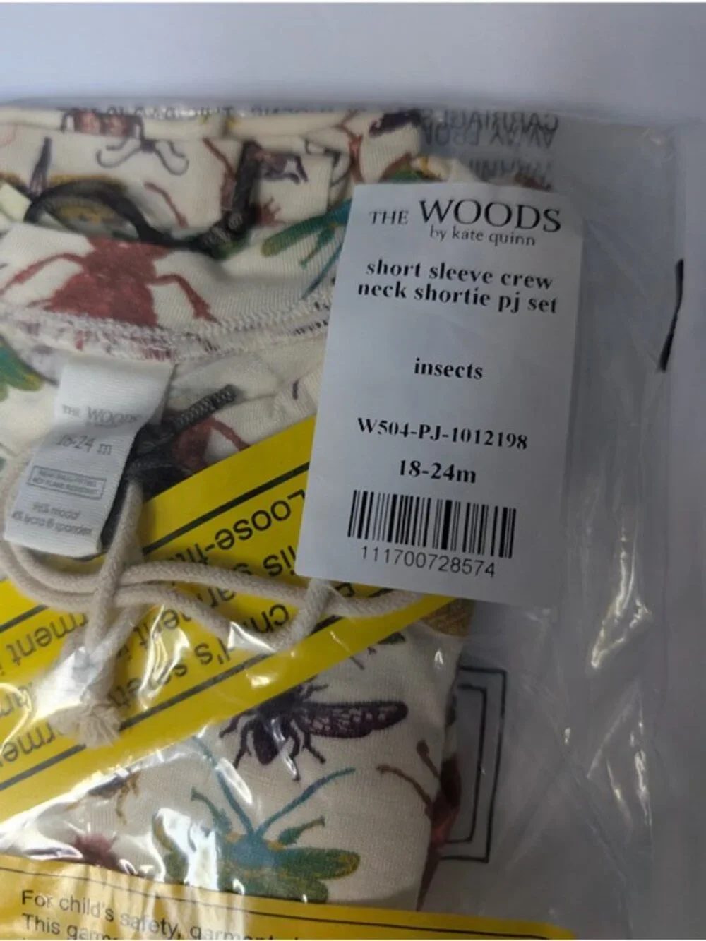Kate Quinn Modal The Woods Insects PJ Set 18-24 M Short Sleeve Shorts Pajamas